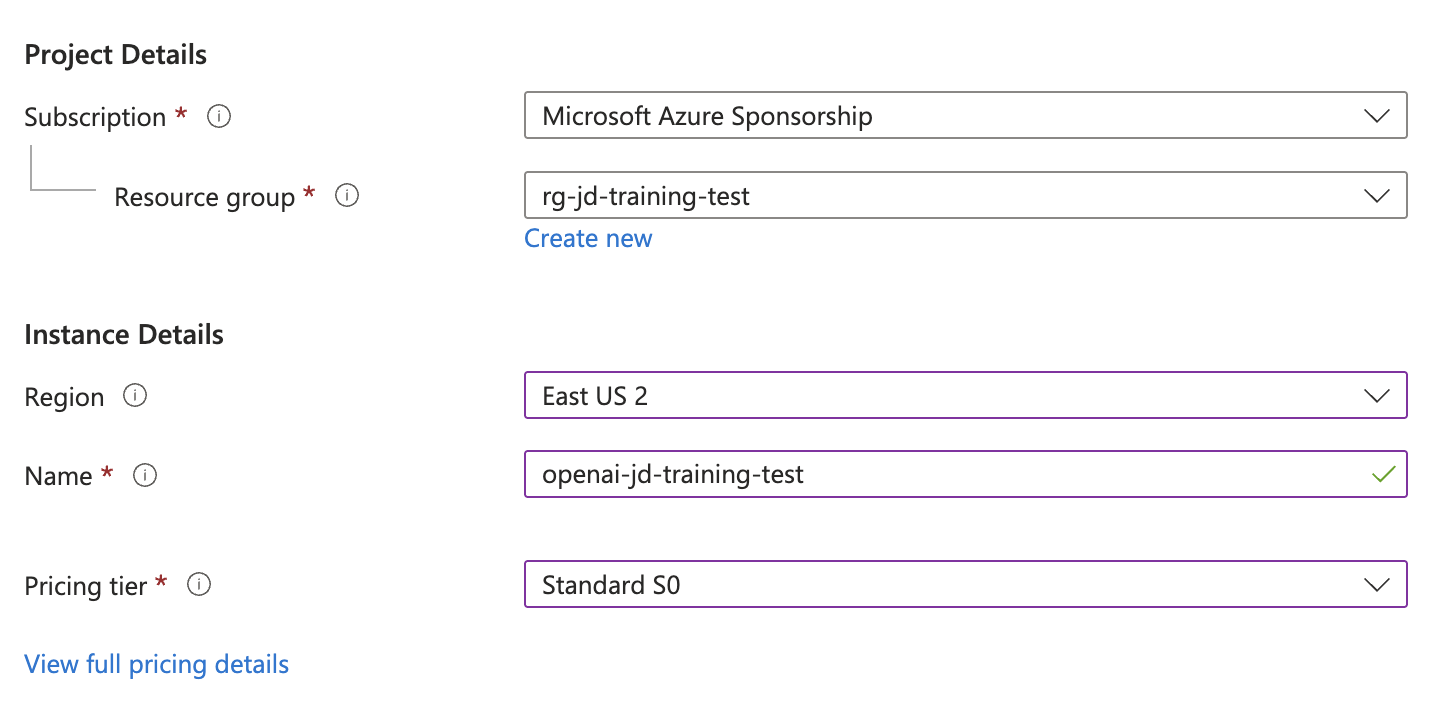 Create Azure OpenAI Resource