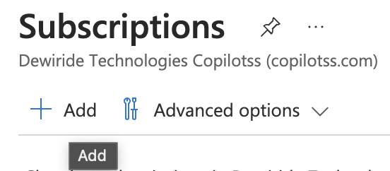 Add Azure Subscriptions