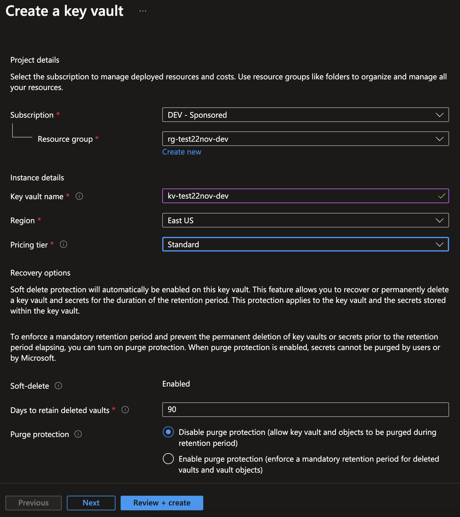 Fill basics tab form