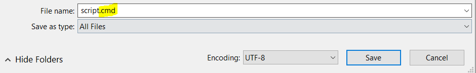 Create a Windows Command Script