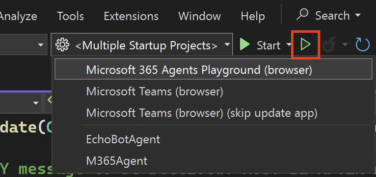 Microsoft 365 Agents Playground