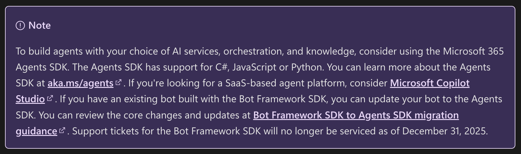 EOL Bot Framework SDK